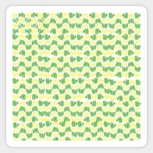 Green and yellow zig zag pattern design Sticker